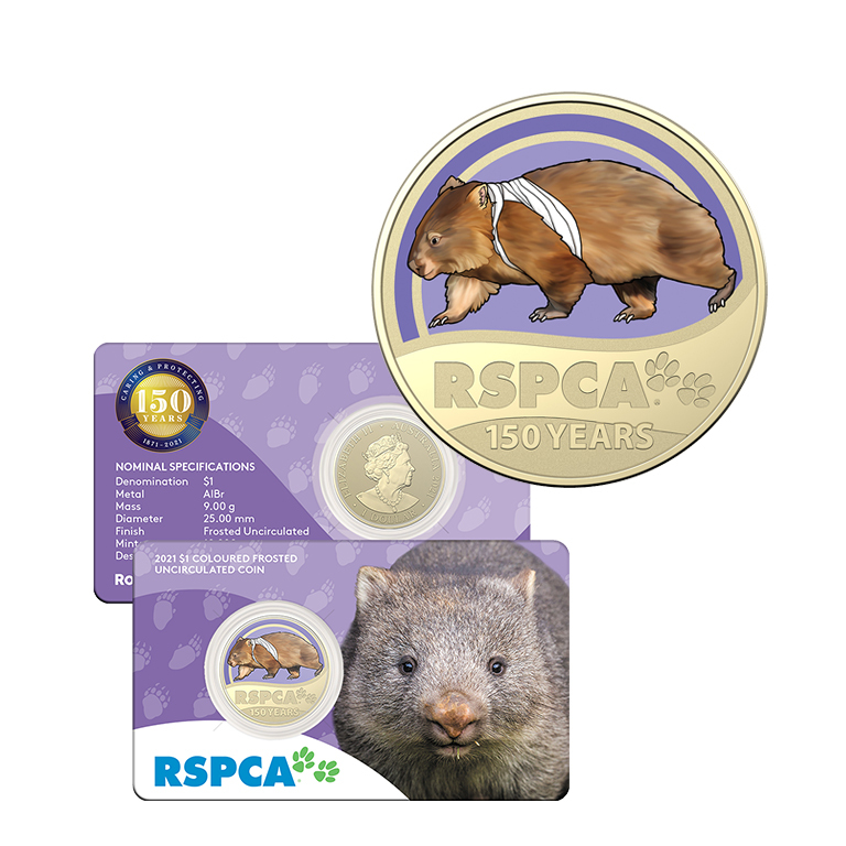 2021 $1 150th Anniversary of the RSPCA Aust. UNC 8 Coin Set