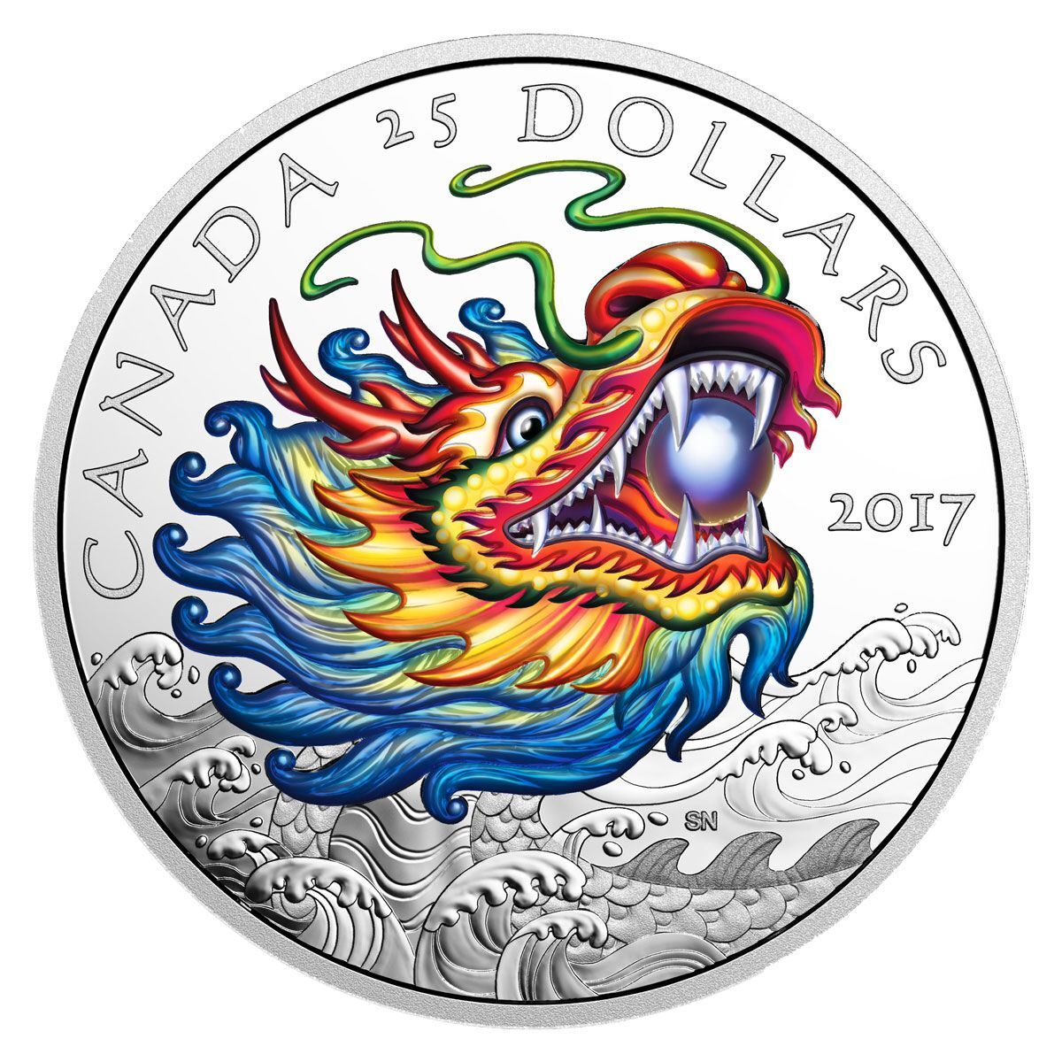 2017 $25 Canada Dragon Boat Festival Silver Proof