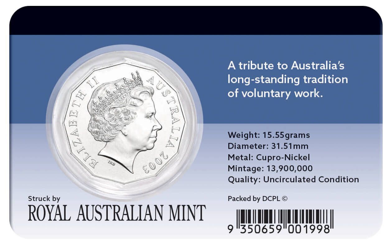 2003 50c Australia's Volunteers Coin Pack