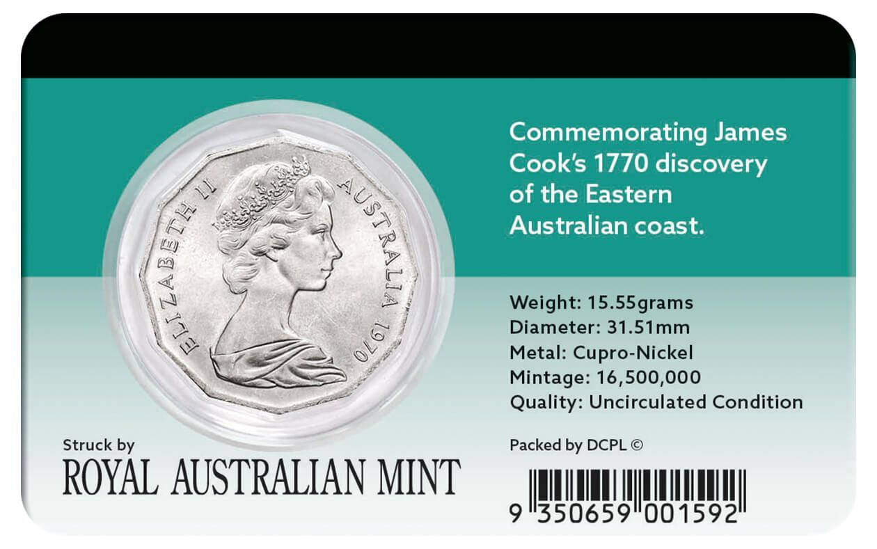 1970 50c Captain Cook Bicentenary Coin Pack