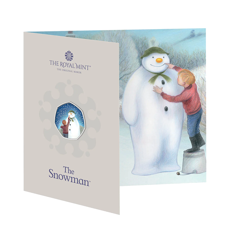 2021 50p The Snowman Coloured BUNC Coin