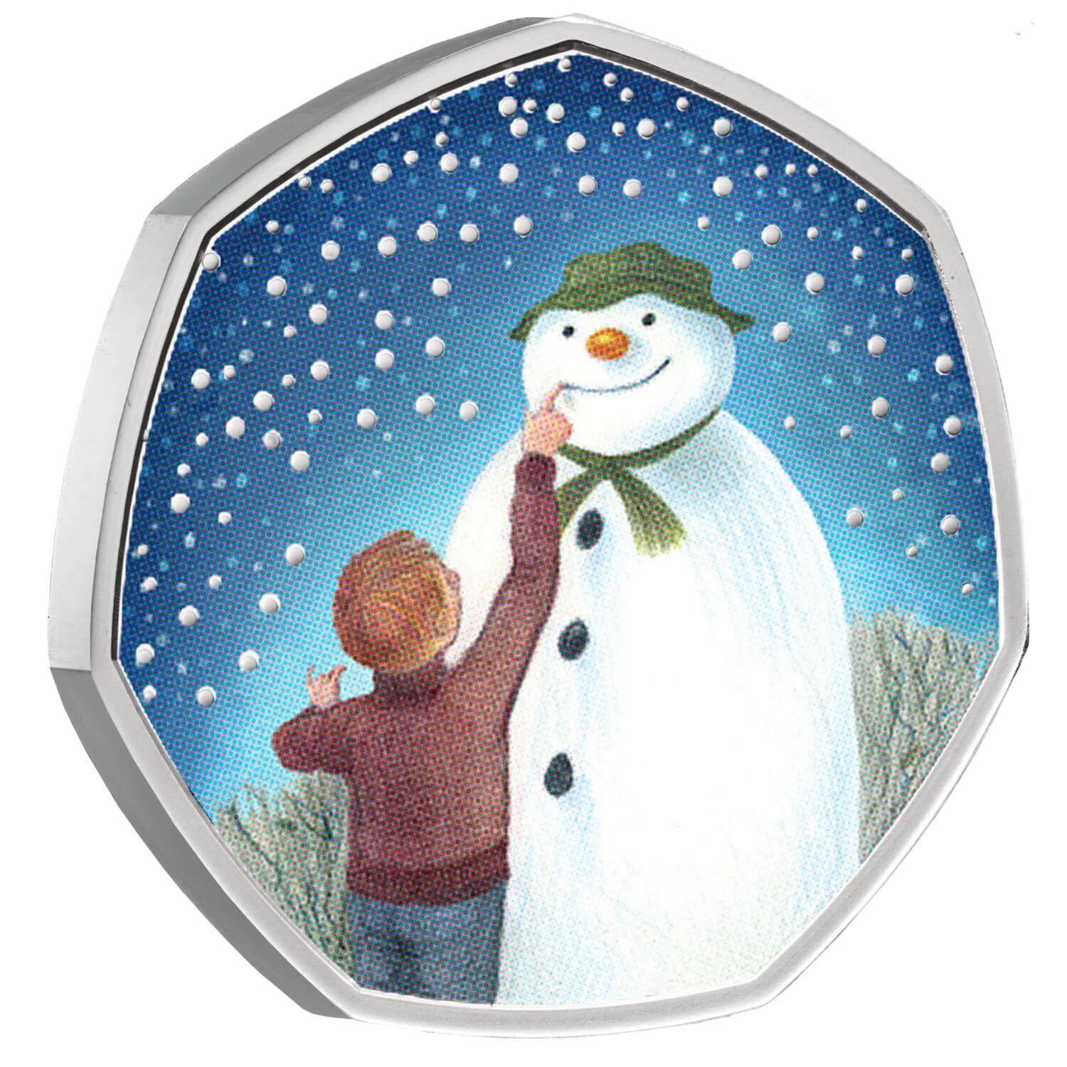 2021 50p The Snowman Coloured Silver Proof Coin