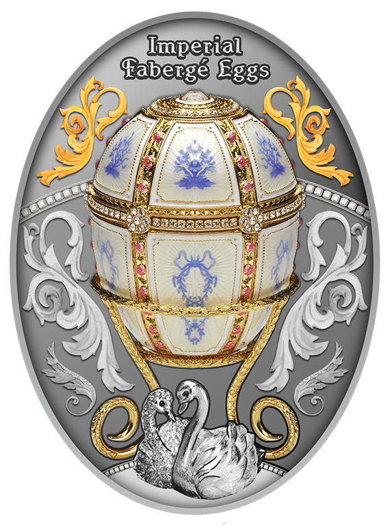 2021 $1 Twelve Panel Egg .999 Silver Faberge Egg Coin