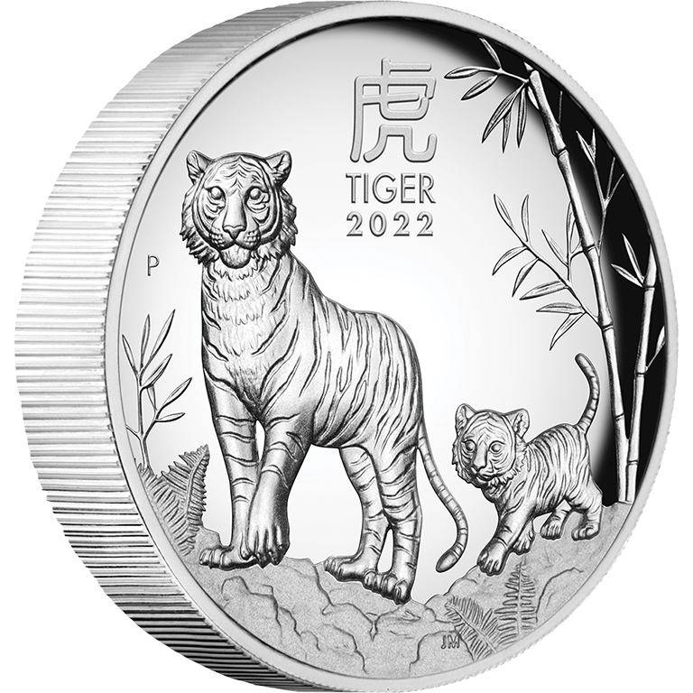 2022 Year of the Tiger 1oz Silver Proof High Relief Coin