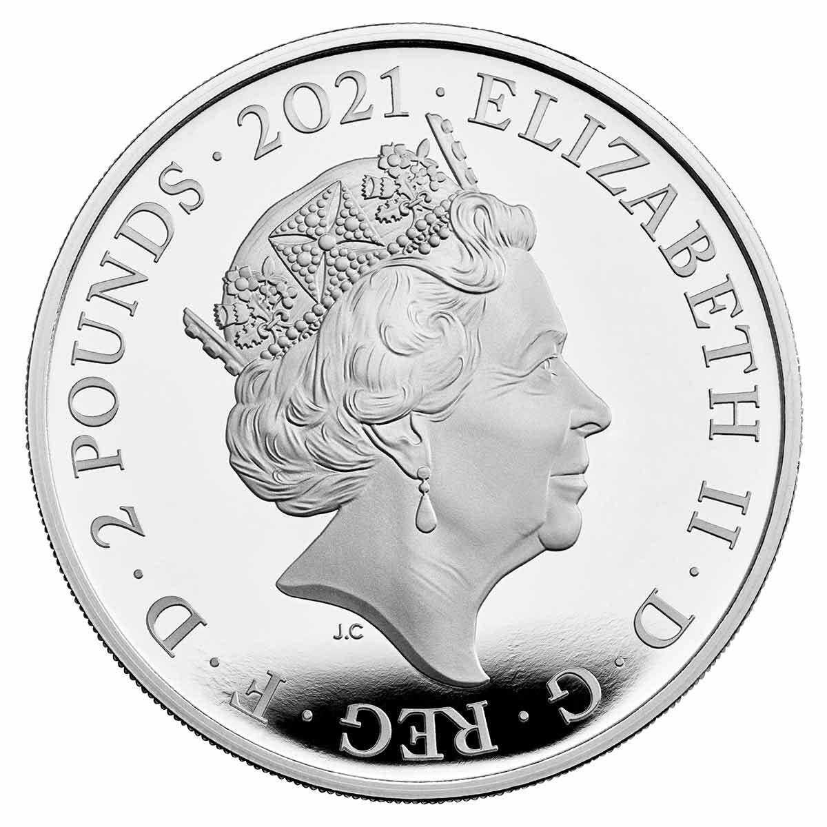 2021 £2 Gandhi Advocate of Peace Silver Proof