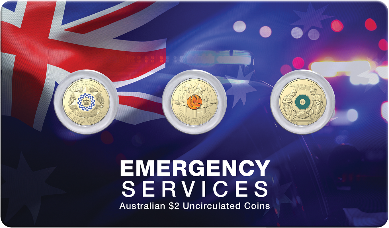 $2 Emergency Services 3 Coin Card