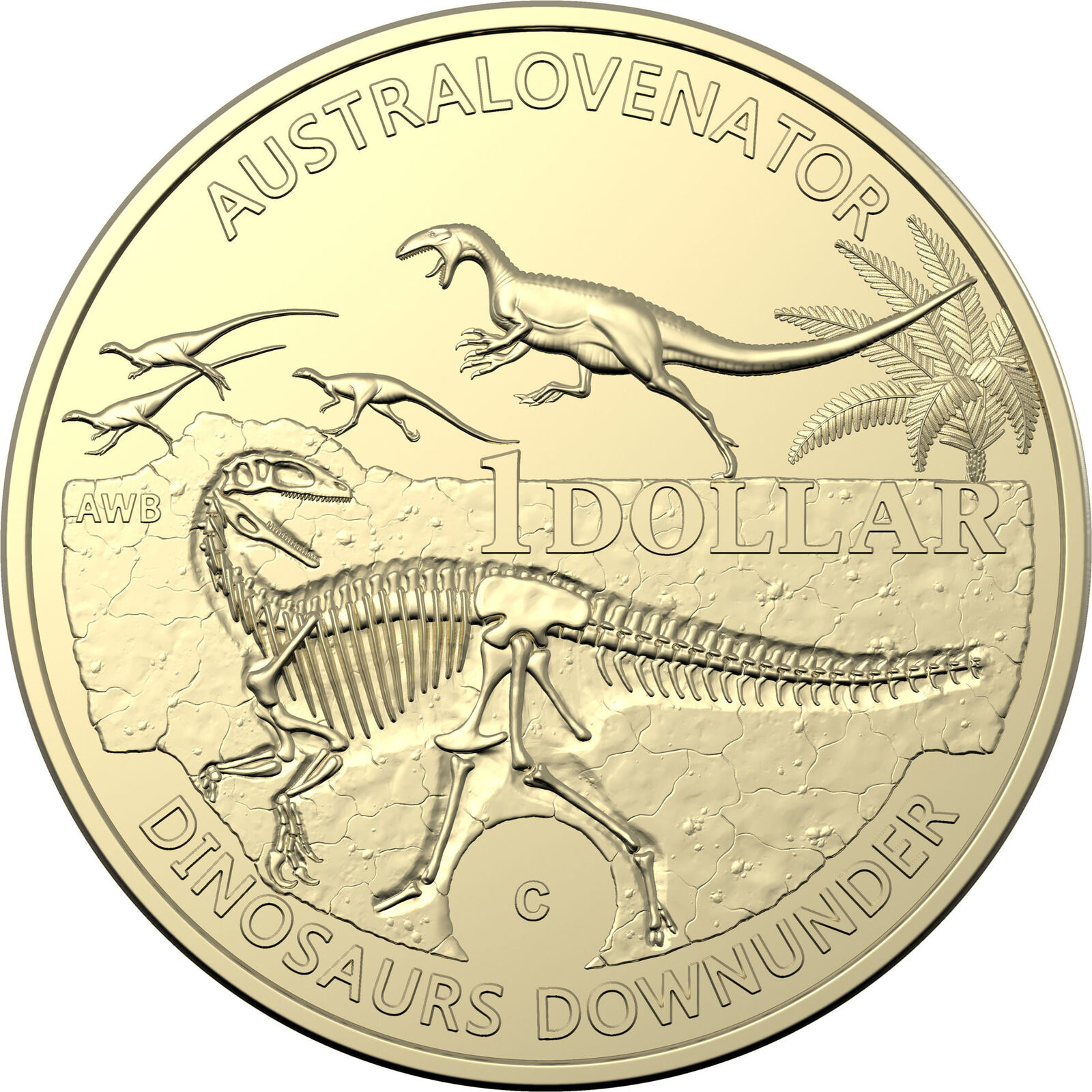 2022 $1 Dinosaurs Down Under Mintmark and Privy Mark Uncirculated Four-Coin Set