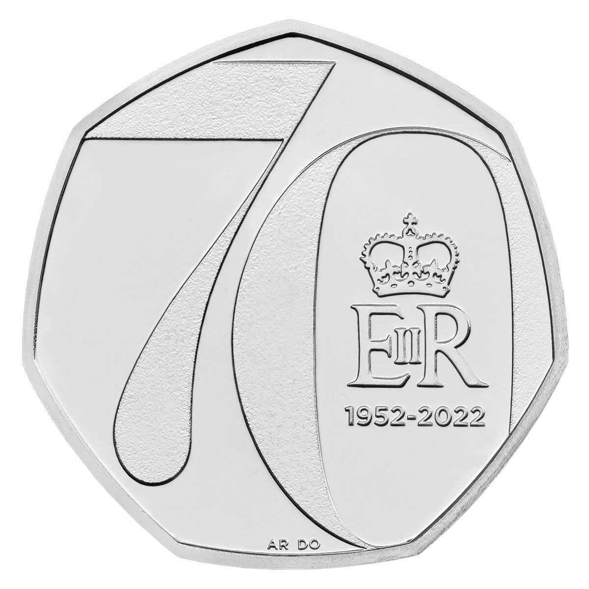 2022 50p Queen Elizabeth II's Platinum Jubilee UNC Coin