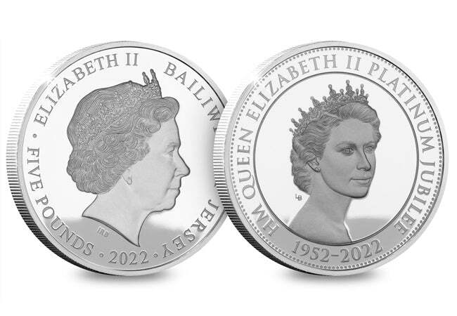 2022 £5 Platinum Jubilee Jersey Silver Coin
