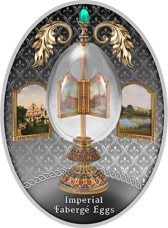 2021 $1 Revolving Miniatures Faberge Egg Silver Coin
