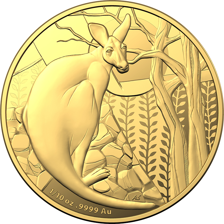 2022 $10 Impressions of Australia Kangaroo 1/10oz Gold Proof Coin