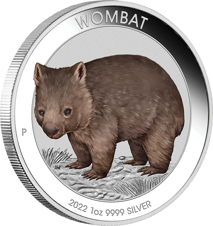 2022 $1 Australian Wombat Coloured Silver Coin