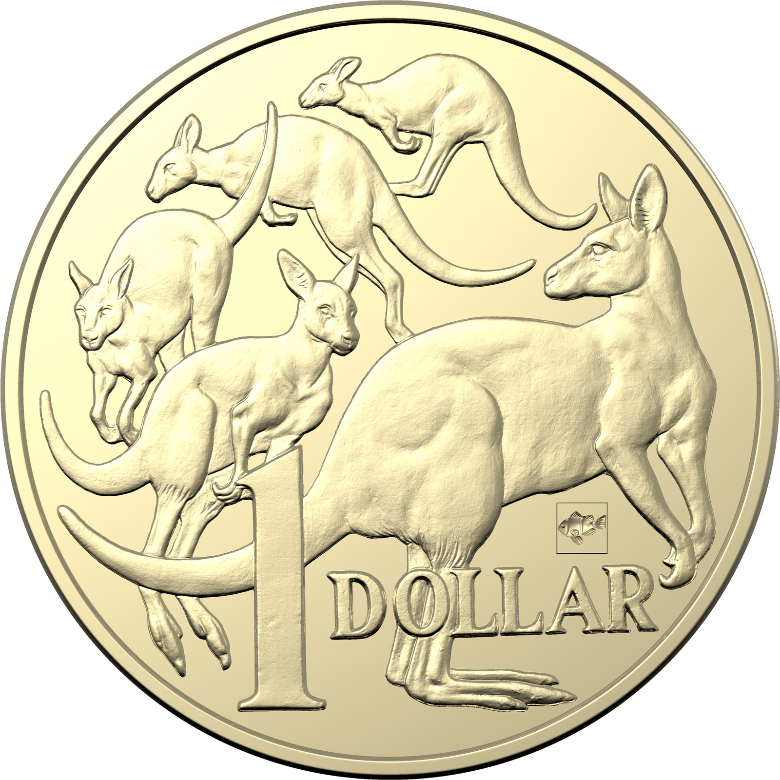 2022 $1 Mob of Roos ANDA Brisbane Money Expo Barrier Reef Anemone Fish Privy