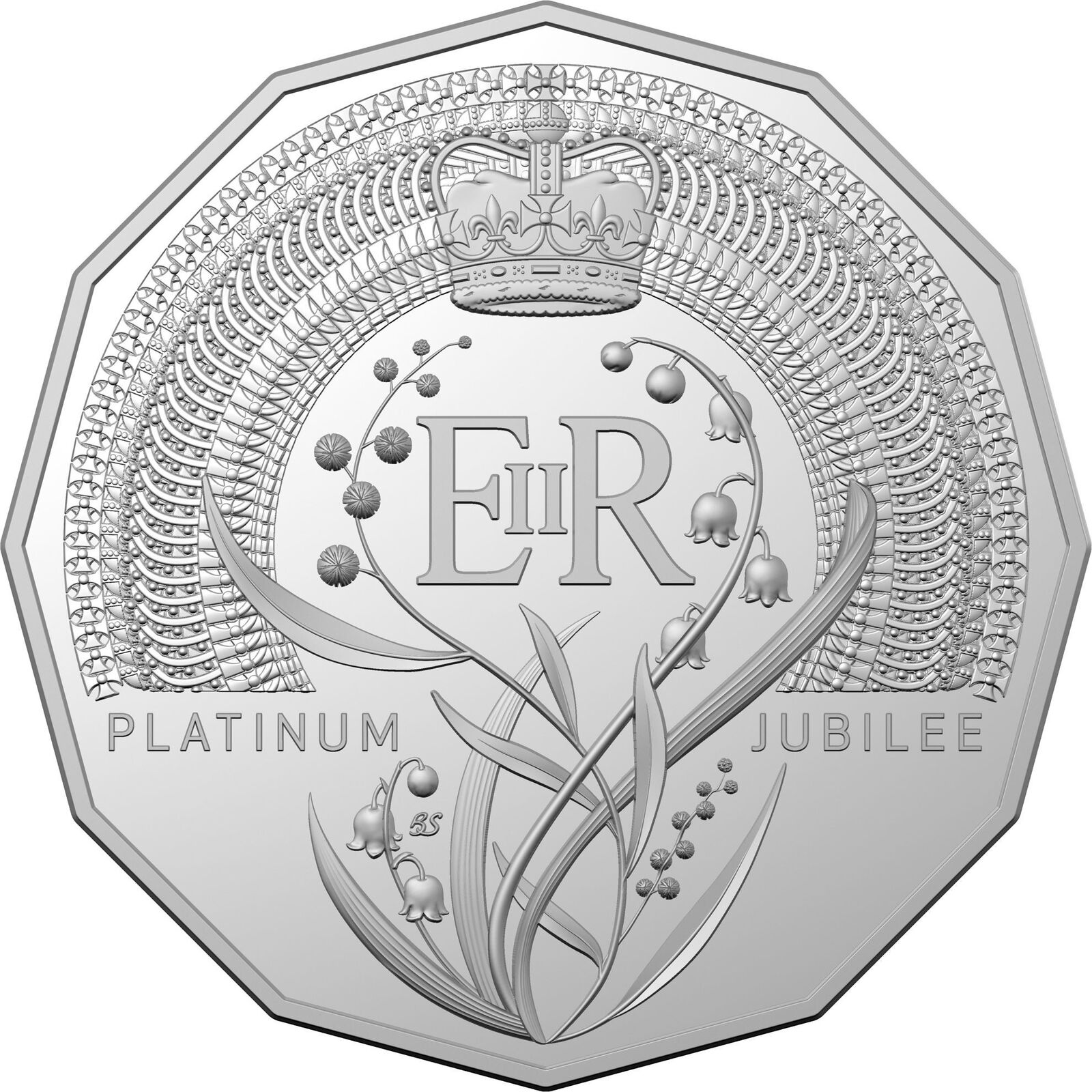 2022 50c Platinum Jubilee of HM Queen Elizabeth II UNC Coin