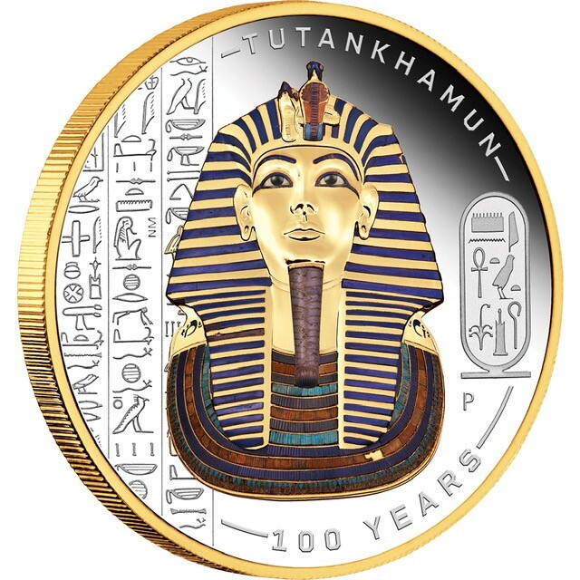 2022 $2 Tutankhamun 100 Year Anniversary 2oz Gilded Silver Proof Coin