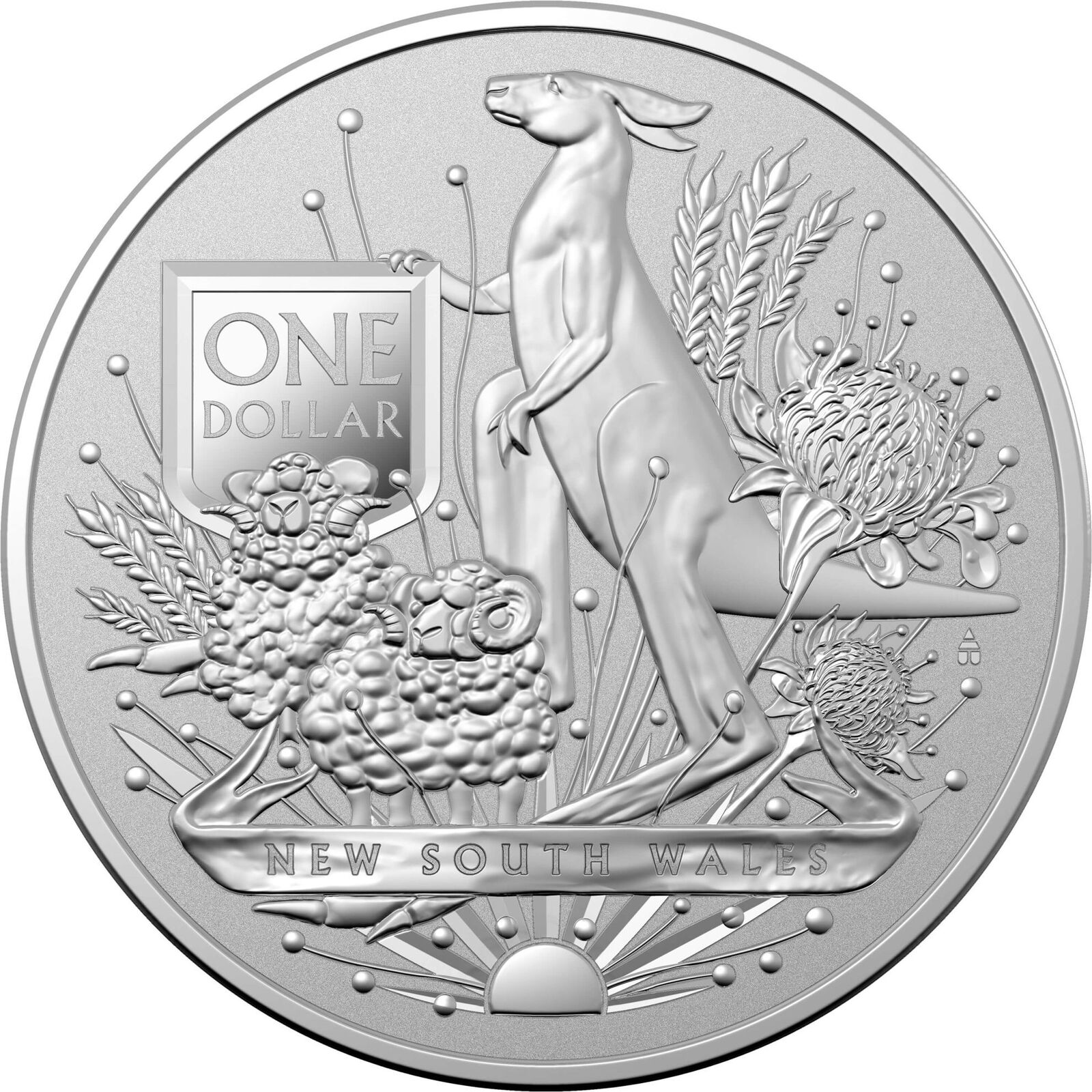 2022 $1 Australia's Coat  of Arms (New South Wales) 1oz Silver Investment Coin