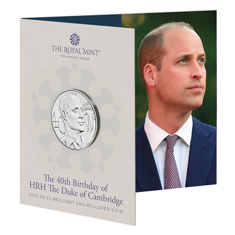 2022 £5 40th Birthday of HRH The Duke of Cambridge BUNC