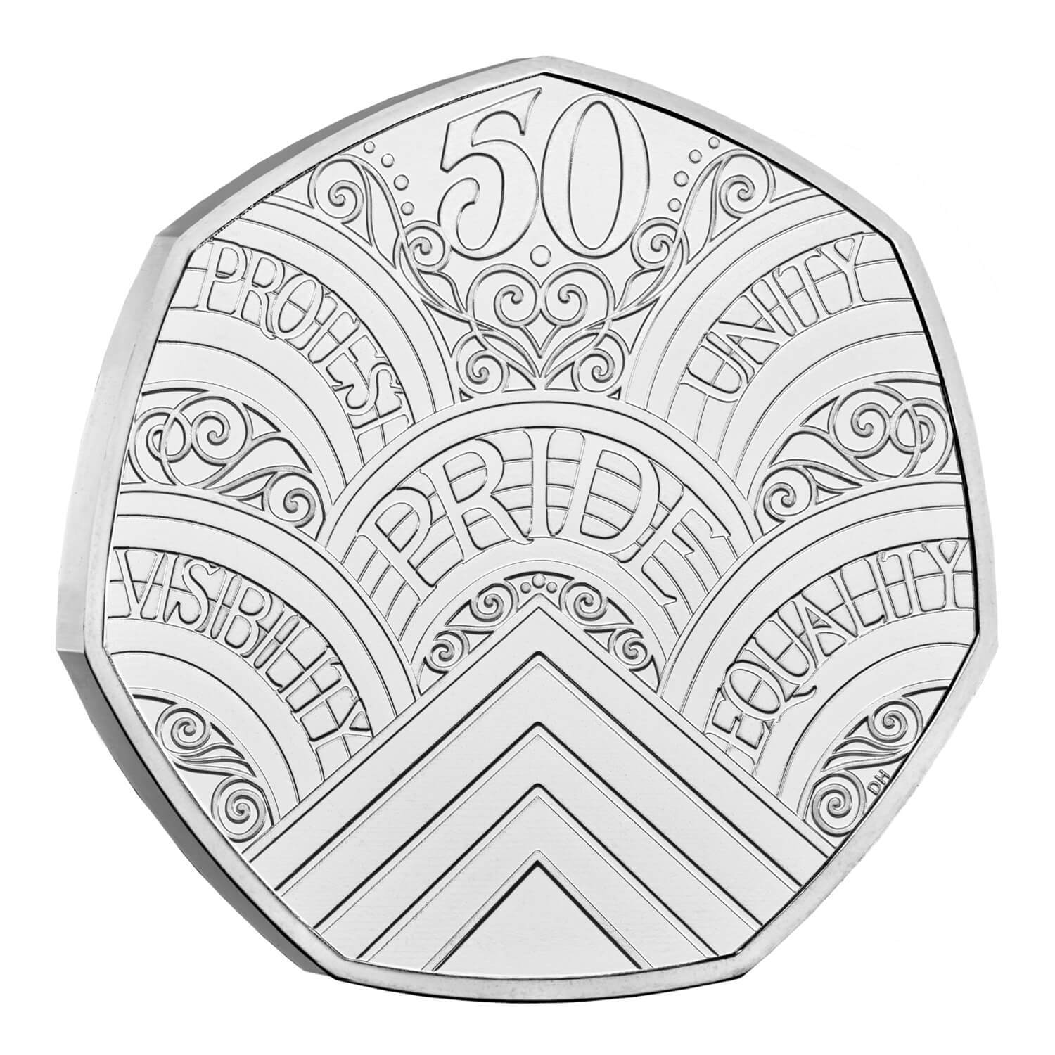 2022 50p 50 Years of Pride BUNC Coin