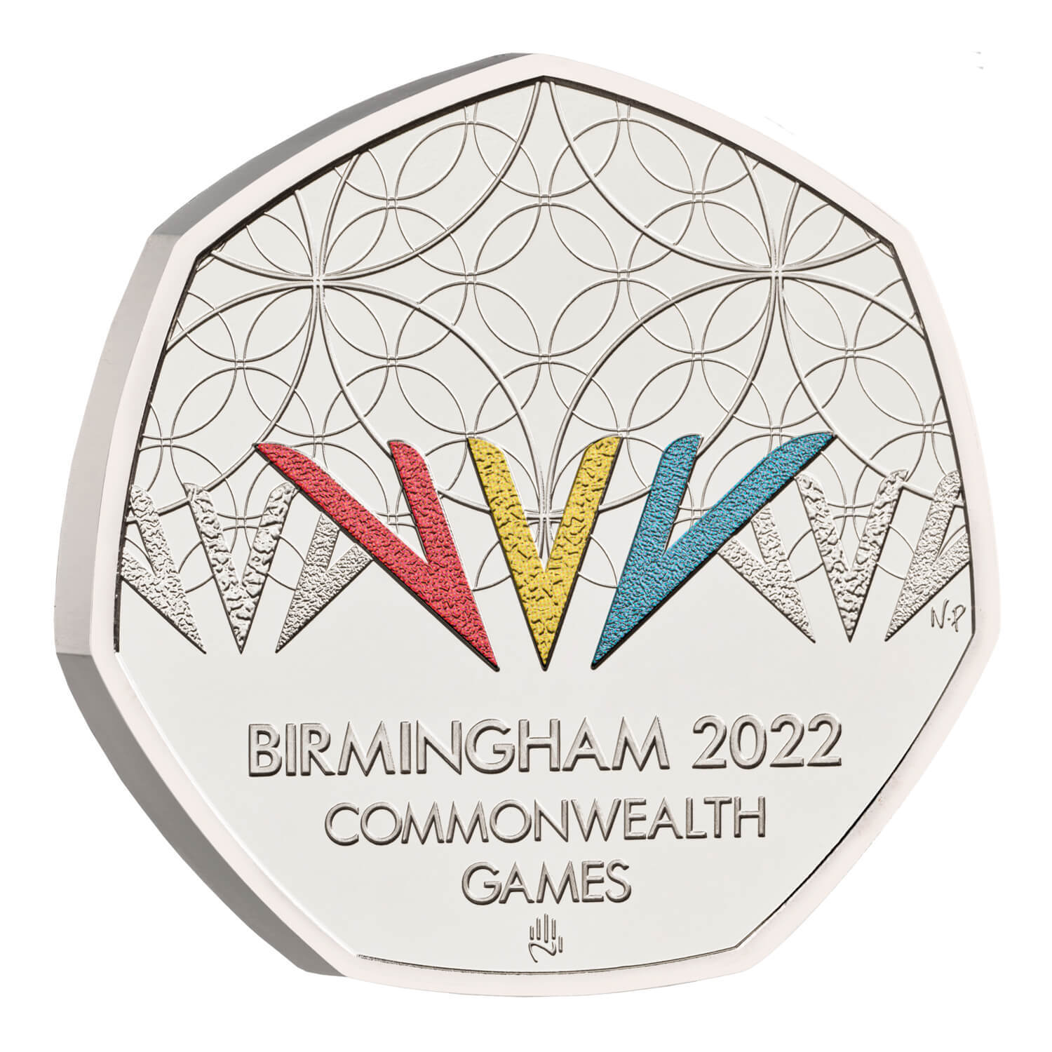 2022 50p Birmingham Comm Games Team Northern Ireland Coloured UNC