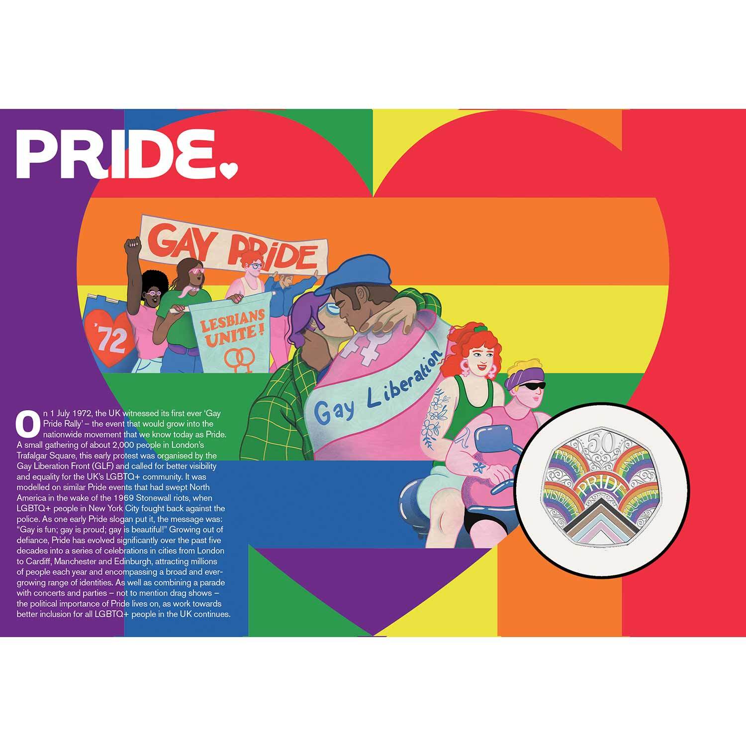 2022 50p UK Pride Silver Proof PNC
