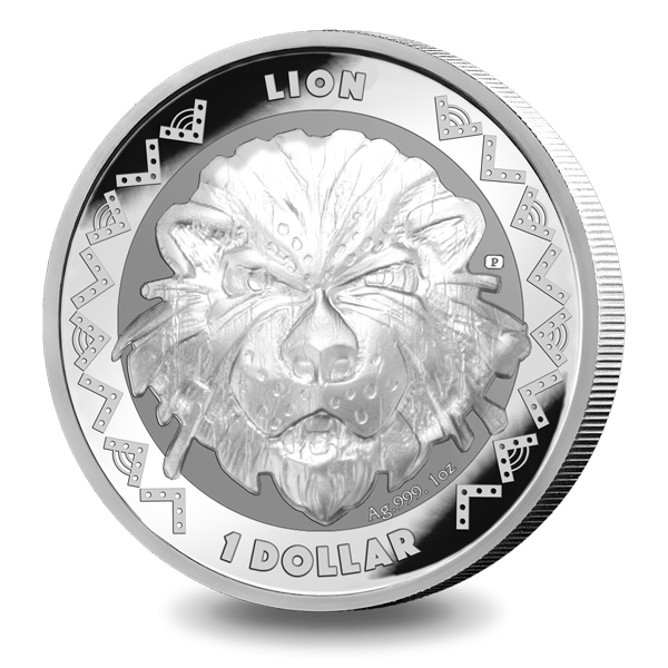 2022 $1 Lion Reverse Frosted Silver Bullion Coin
