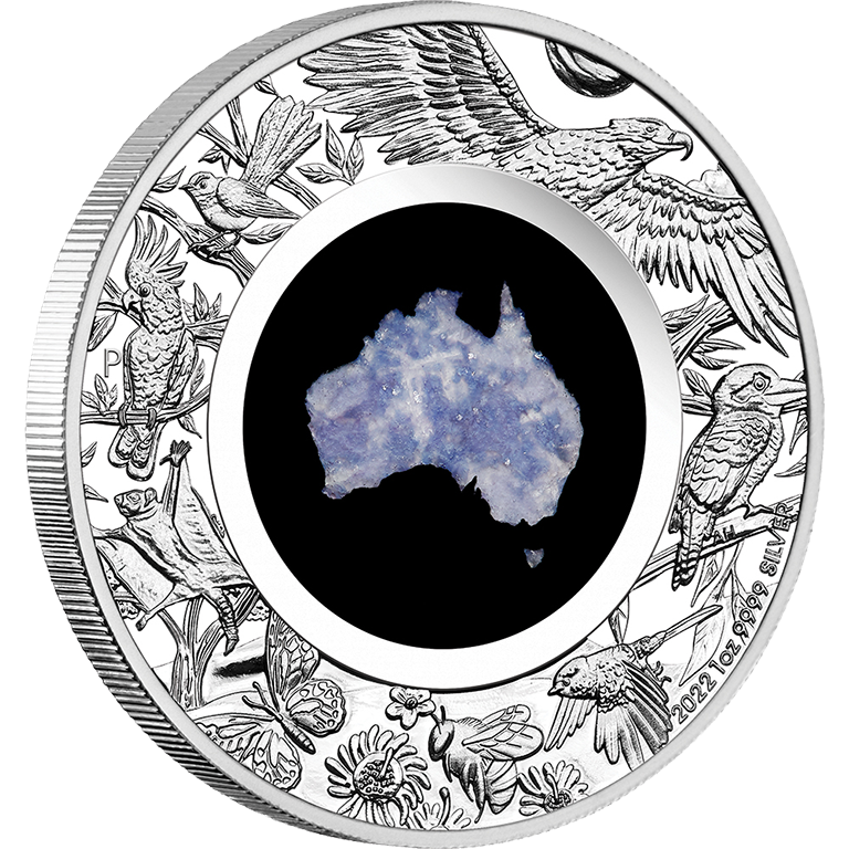2022 $1 Great Southern Land 1oz Silver Proof Lepidolite Coin