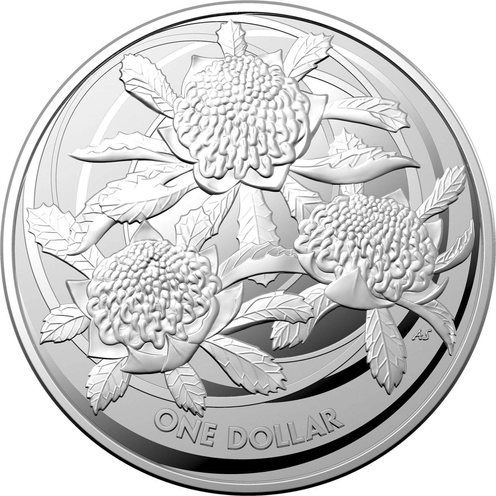 2022 $1 Wildflowers of Australia - Waratah 1oz Silver Invest Coin