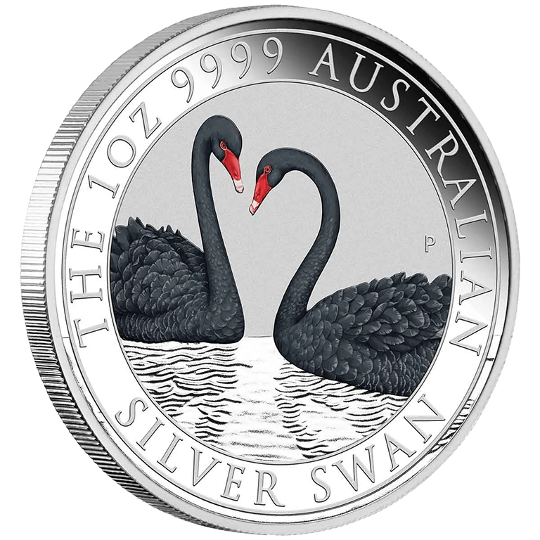 2022 $1 Australian Swan 1oz Silver Coloured Coin