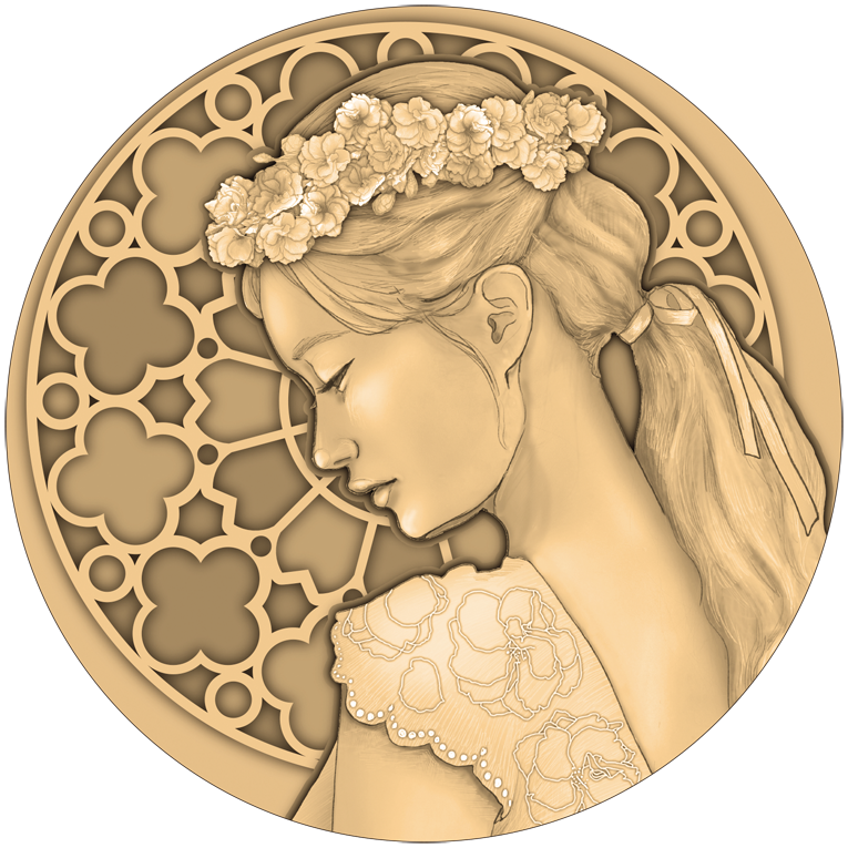 2022 Japan Cherry Blossom Red Brass Medallion