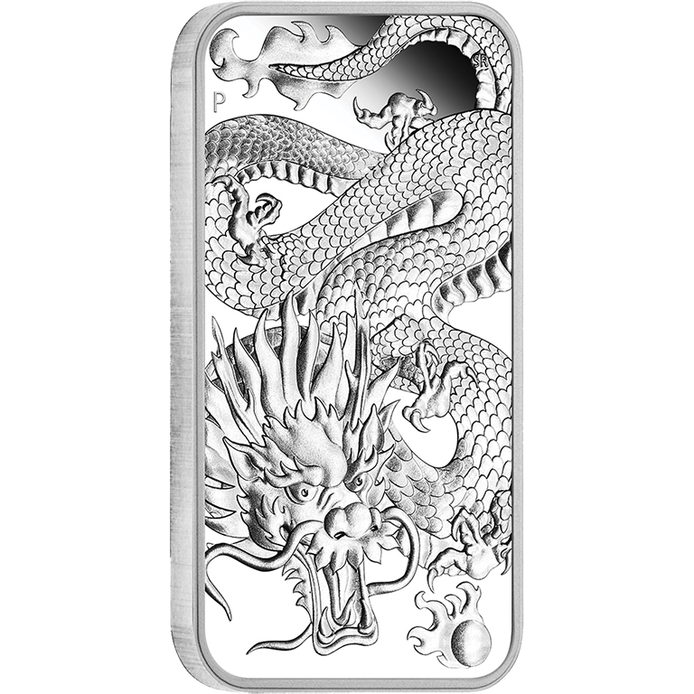 2022 $1 Dragon Rectangular Silver Proof Coin