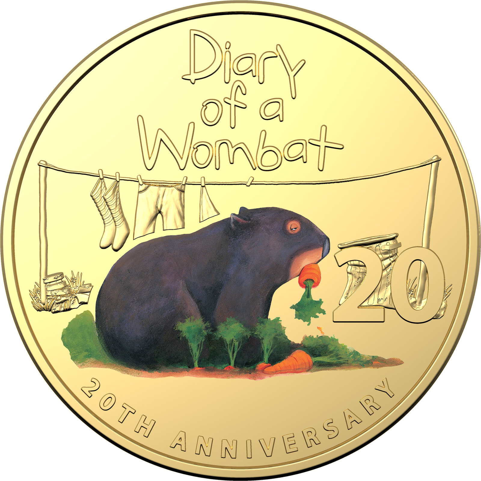 2022 20c Diary of a Wombat UNC Gold Coin Book