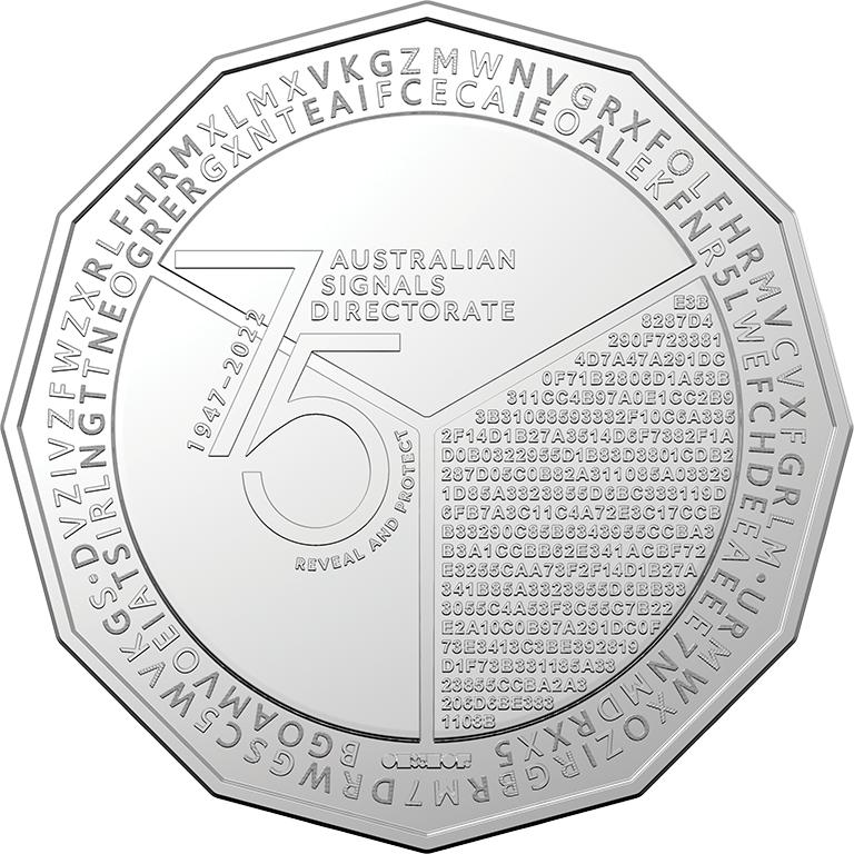 2022 50c 75th Anniversary of the Australian Signals Directorate UNC Coin