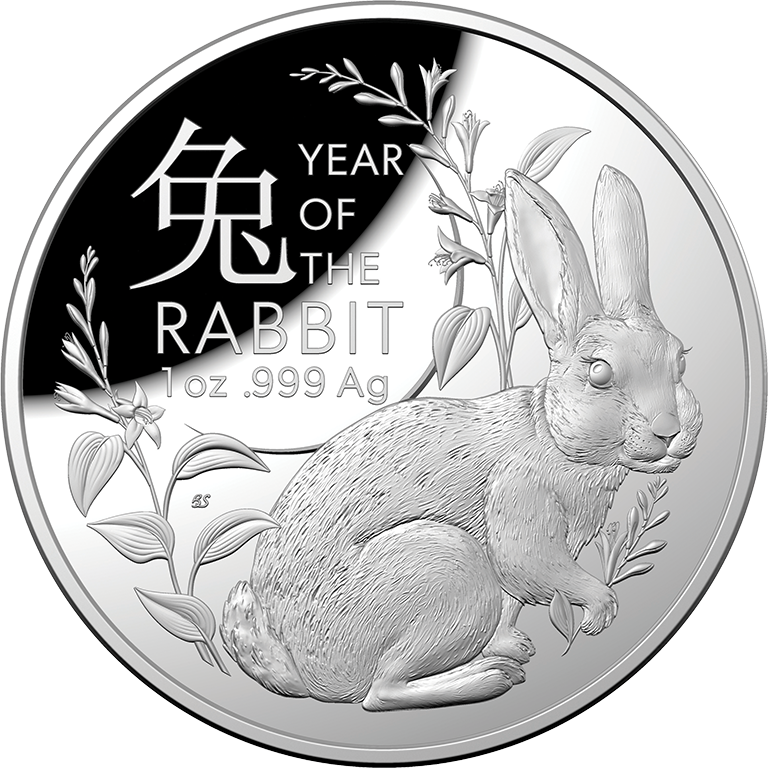 2023 $5 Year of the Rabbit Domed Silver Proof Coin