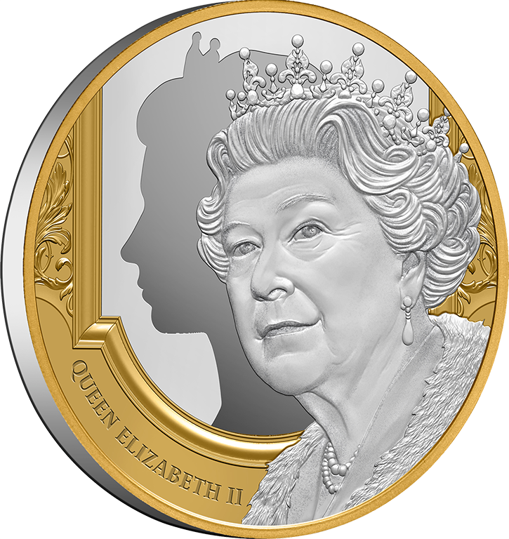 2022 $1 Queen Elizabeth II Tribute Gold Plated 1oz Silver Proof Coin