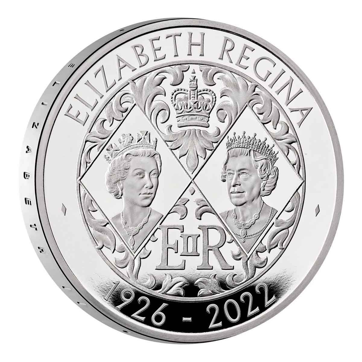 2022 £5 King Charles III -  Queen Elizabeth II  Tribute Silver Proof Coin