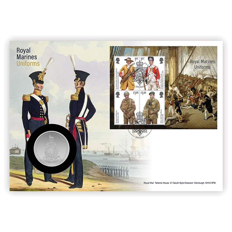 2022 Royal Marines Silver-Plated Medallion Cover
