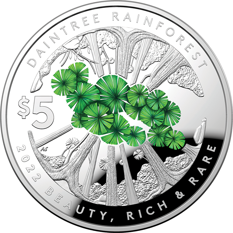 2022 $5 Beauty, Rich and Rare Daintree Rainforest Silver Proof Domed Coin