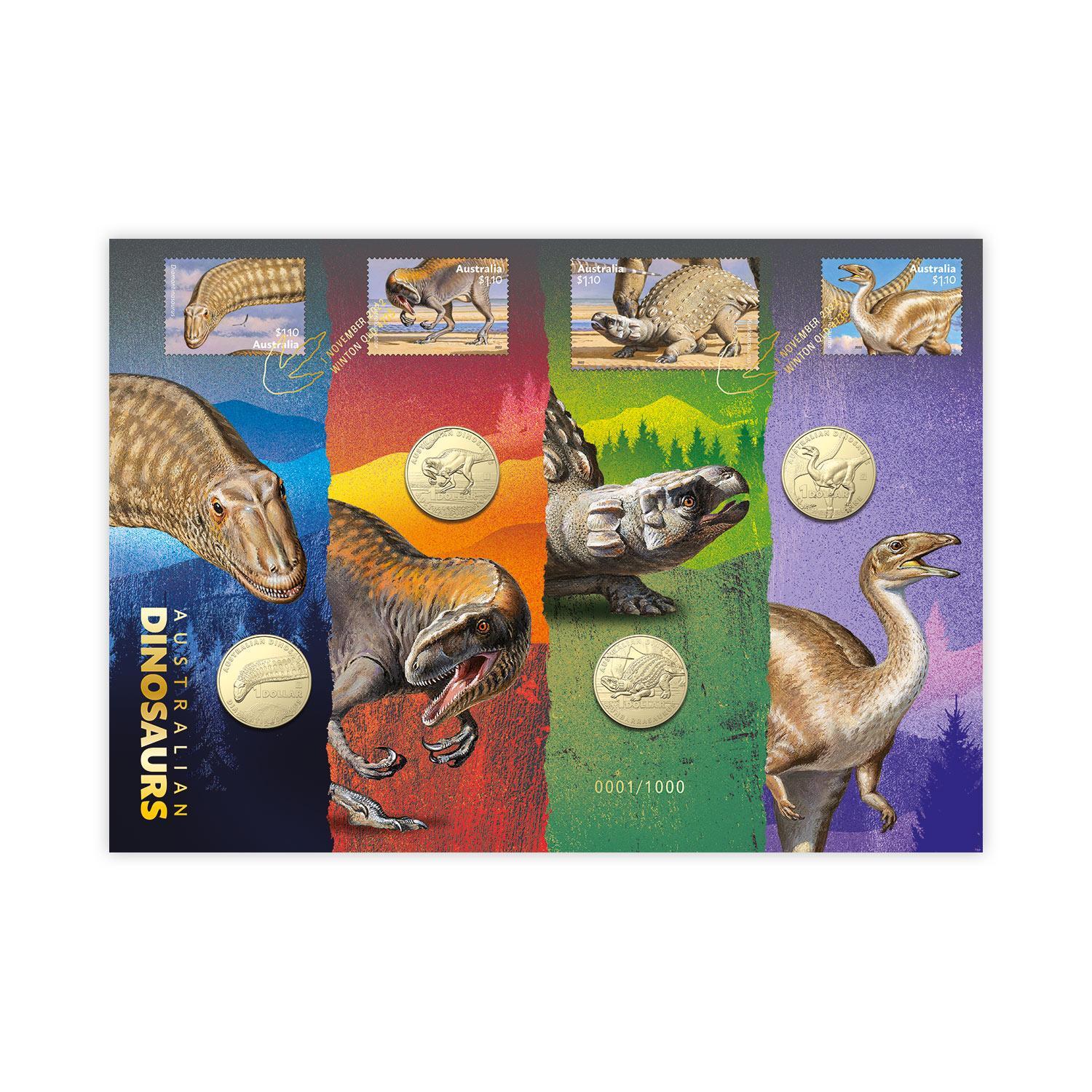2022 Australian Dinosaurs Four Coin Privy Mark Limited PNC