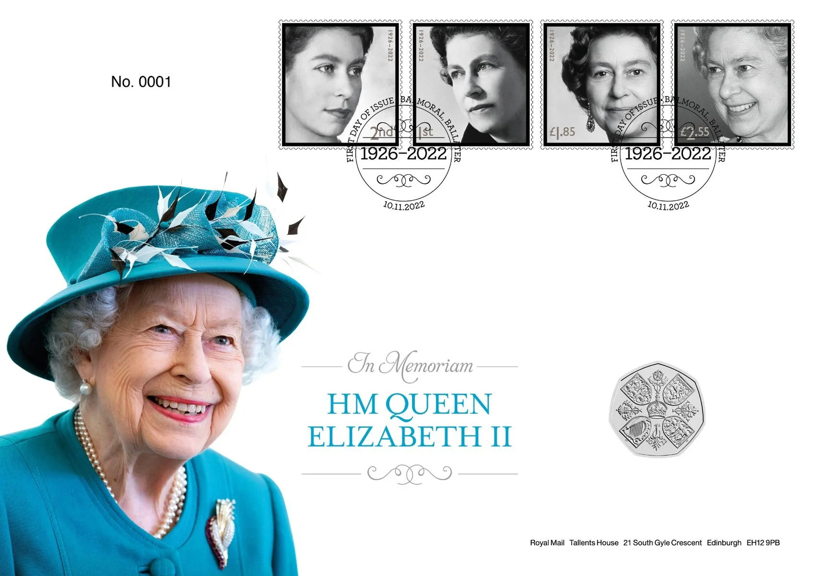 2022 In Memoriam: Her Majesty the Queen BUNC Coin Cover