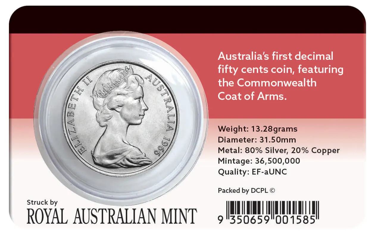 1966 50c Round EF to aUNC Coin Pack