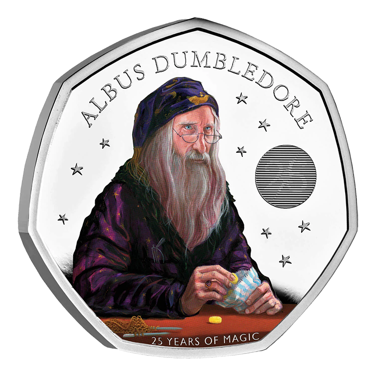 2023 50p Albus Dumbledore Coloured Silver Proof