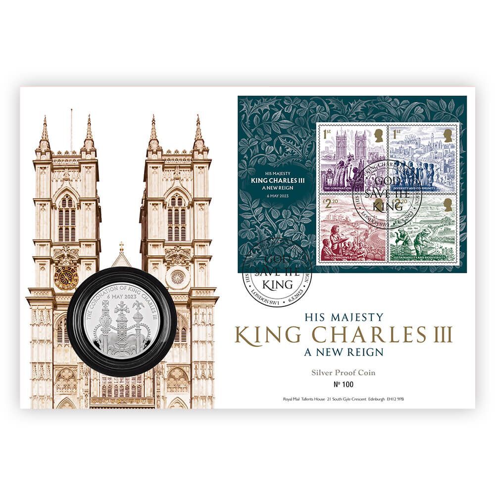2023 £5 The Coronation of His Majesty King Charles III Silver Proof Coin Cover
