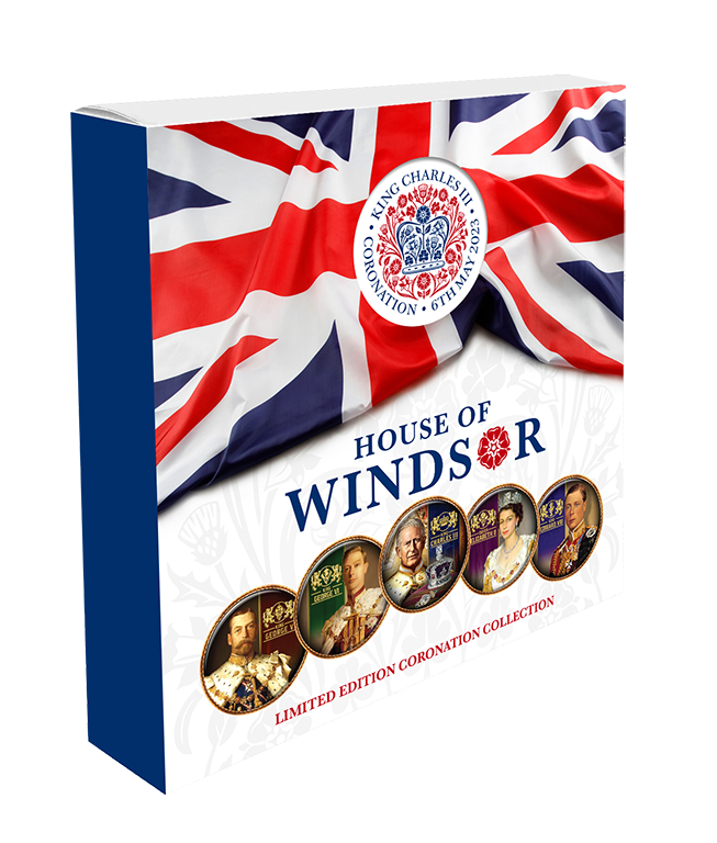 House of Windsor Enamel Penny 5 Coin Collection