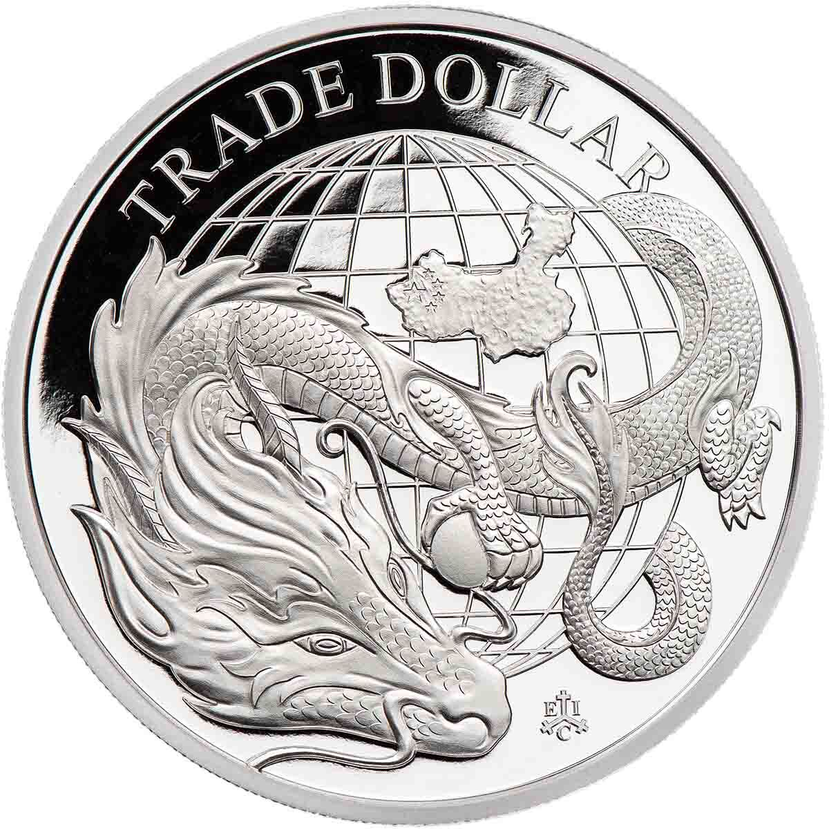 2021 £1 Modern Chinese Trade Dollar 1oz Silver Proof Coin