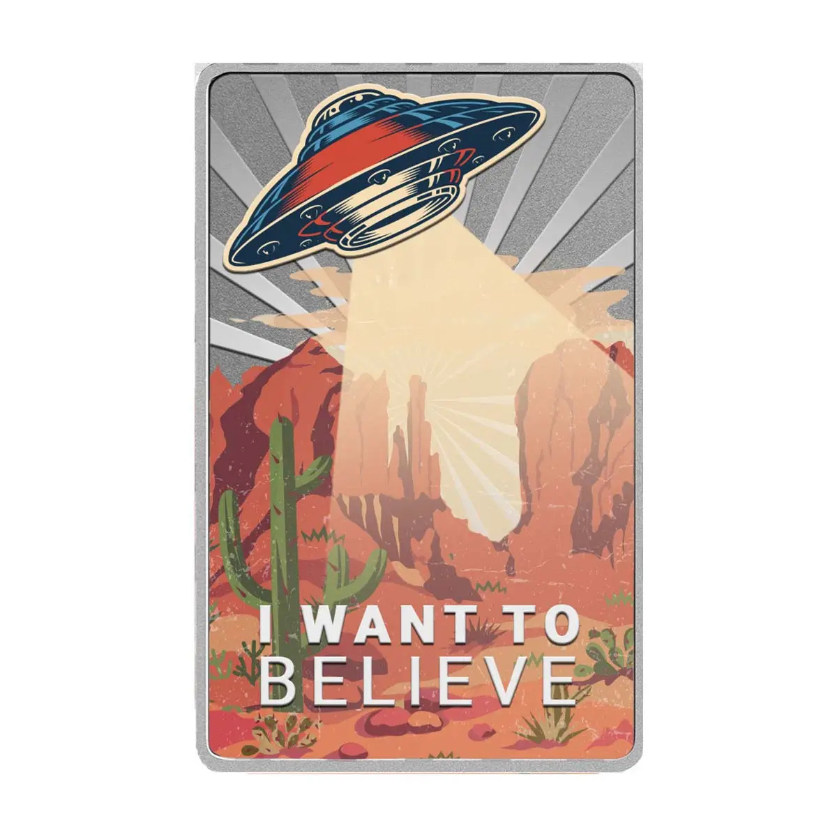 2023 2000fr I Want To Believe 1oz Silver BUNC Coin