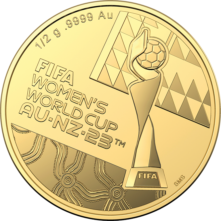 2023 $5 FIFA Women's World Cup Australia and New Zealand 0.5g Frosted Coin