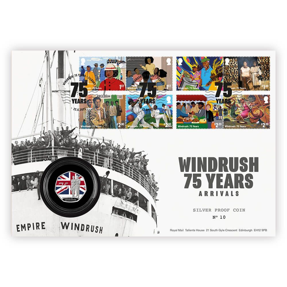 2023 50p Windrush Silver Proof PNC