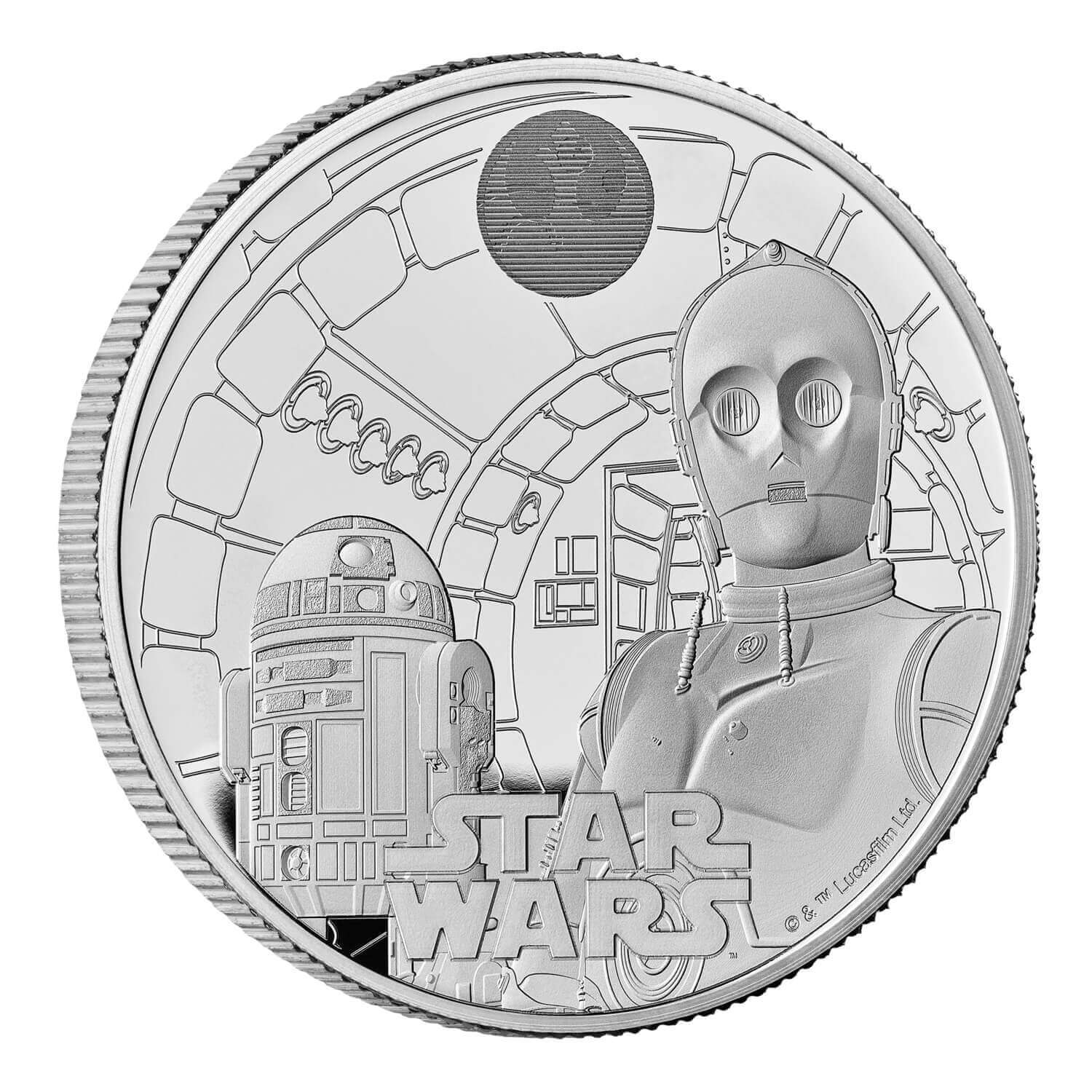 2023 £2 Star Wars R2-D2 and C-3PO 1oz Silver Proof Coin