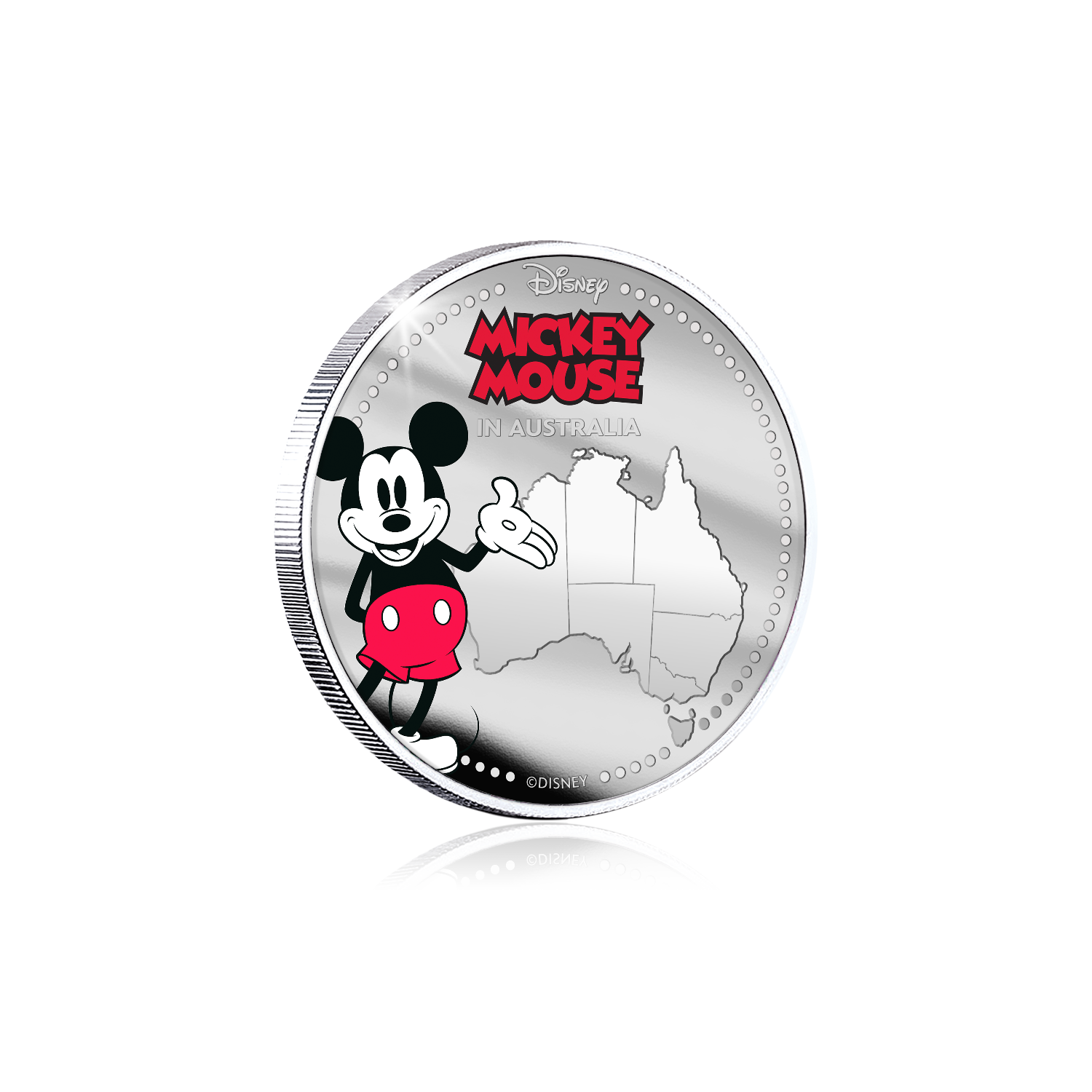 Mickey Mouse in Australia Silver Plated Medallion