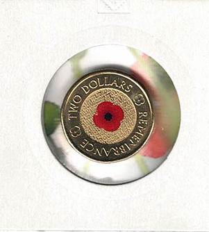 2012 $2 Poppy Coin and RSL Card